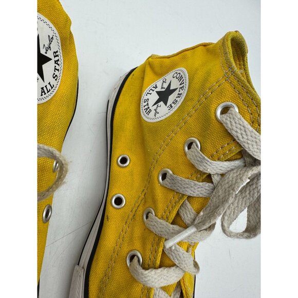 Converse Chuck Taylor All Star High-Top Sneakers Youth Size 1 Yellow Lace Up - Picture 8 of 15